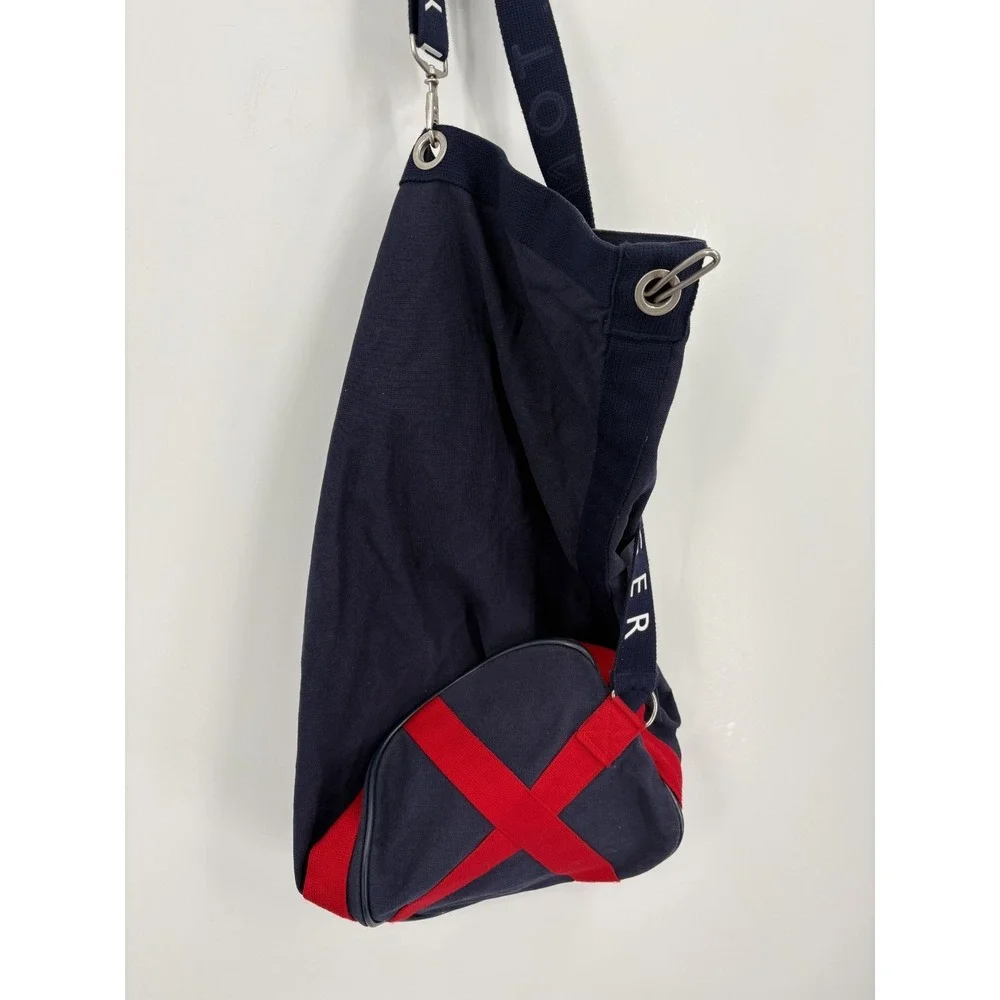 Tommy Hilfiger Vintage 90's Large Canvas Bag Sling Sack Backpack Duffel Bag